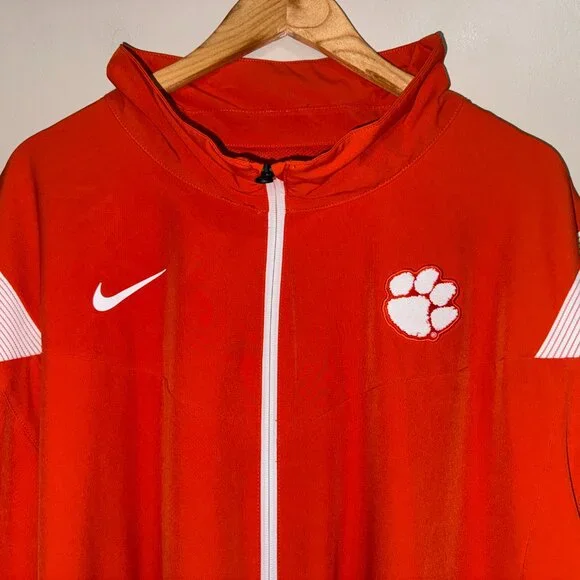 Nike Clemson Tigers Football Team Issue On-Field FZ Jacket Hoodie Men's NEW